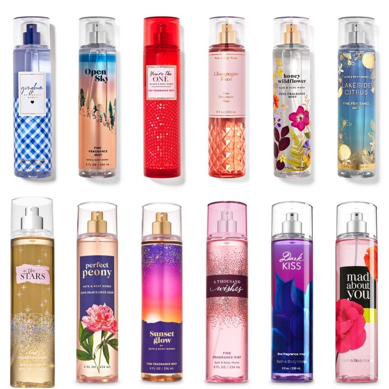 Bath and Body Works Xịt Thơm Nước Hoa Toàn Thân Lưu Hương Mịn Da 10ml