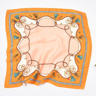 Khăn lụa vuông thắt nơ cổ bản 70x70cm