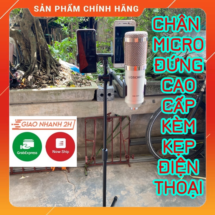 Chân Micro Đứng Kèm Kẹp 2 Điện Thoại Cao Cấp. Chân Đế Micro Đứng Kèm Kẹp Điện Thoại, Dễ Lắp Đặt. Bảo Hành 2 Năm