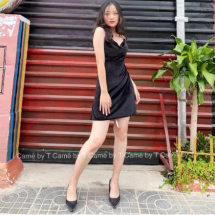 Váy Đầm Nữ Body -  Đầm 2 Dây Body Dáng Dài Hở Lưng Co Giãn Màu Đen Phong Cách Gợi Cảm, Sexy Siêu Đẹp. Xịn