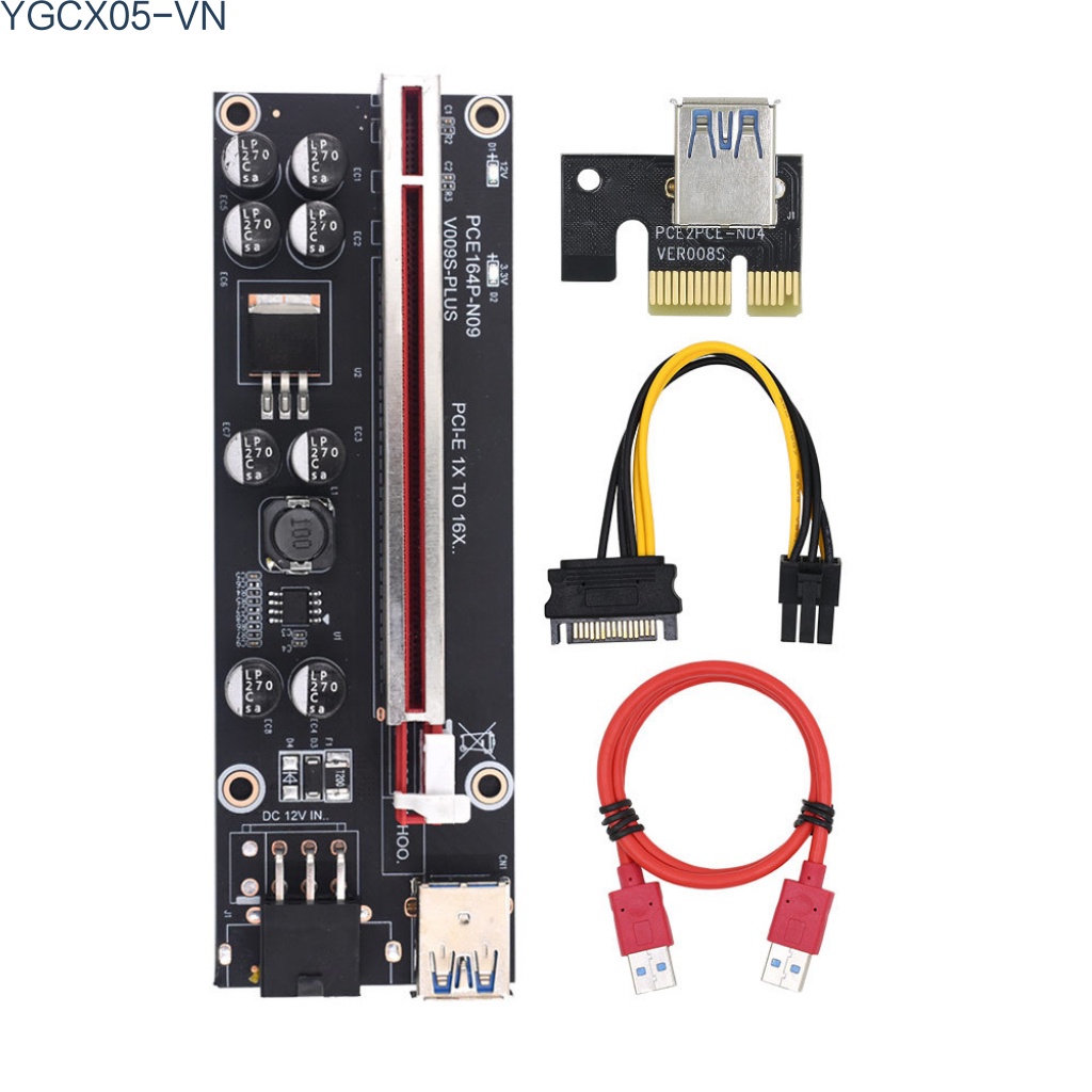 Card Đồ Họa Ver009S Plus Pci-E 1x Sang 16x Usb 3.0 Sata Sang 6pin Thẻ | BigBuy360 - bigbuy360.vn