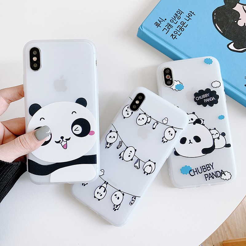 Ốp lưng Samsung A9 A6 A6+ M31 M30S M21 M20 J8 J6 J6+ J5 J4 J4+ J2 Note 9 8 S10 S10+ Lite Plus Pro Prime 2018 Cartoon Panda Soft Case