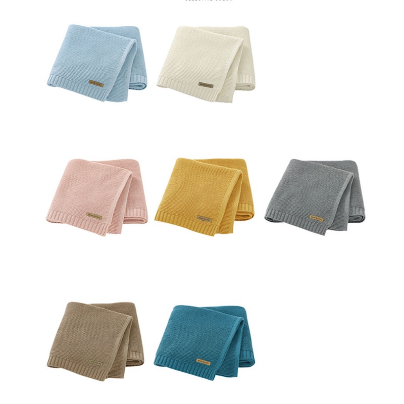 Chăn Cotton Dệt Kim Mềm Mại Thoáng Khí Kích Thước 80x100cm Cho Bé