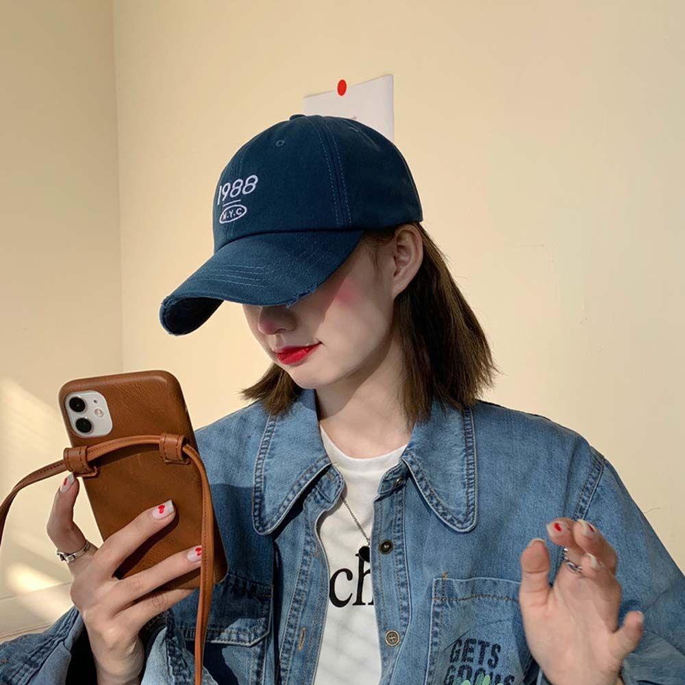 PRESTON Mũ Lưỡi Trai Thêu Chữ Đơn Giản Thời Trang