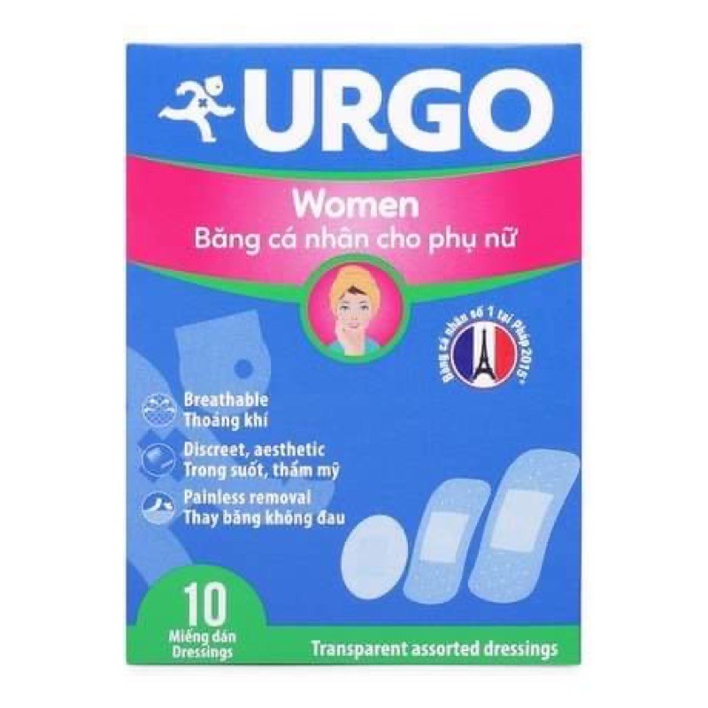 Băng cá nhân Urgo dạng gói tiện dụng mọi đối tượng  - Người lớn, phụ nữ, trẻ em