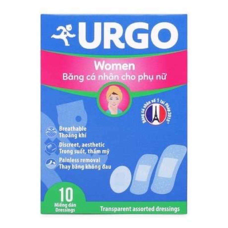 Băng cá nhân Urgo dạng gói tiện dụng mọi đối tượng (Family, Women, Teen, Kids) - Người lớn, phụ nữ, trẻ em (Băng gâu)