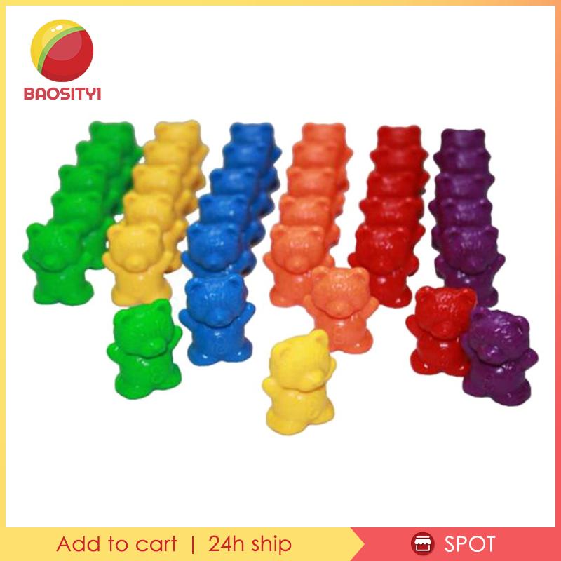 [Baosity1] Bộ 0 Đồ Chơi Đếm Hình Gấu Bằng Nhựa Nhiều Màu Sắc