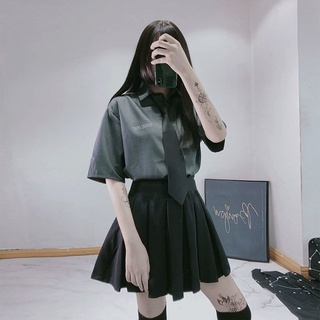 Bộ Đồng Phục Học Sinh Ba Món Tay Ngắn Phong Cách Học Sinh Nhật Bản Thiết Kế Đẹp Thời Trang Mùa Hè Cho Nữ