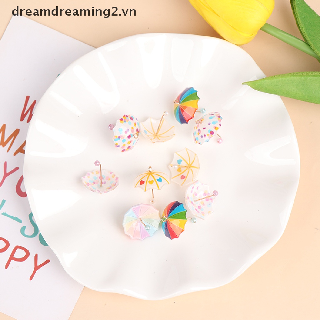 Bộ 5 Dù mini Tỉ Lệ 1 / 12 Xinh Xắn Dành Cho Búp Bê
