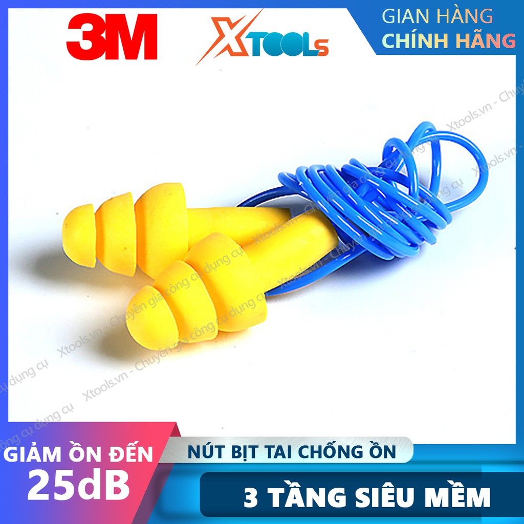 Nút bịt tai chống ồn 3M Ultrafit 340-4004 3 tầng nút tai nhét tai cách âm, kháng nước vào tai khi bơi lội, chống bụi bẩn