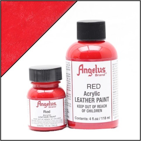 Red - Màu Angelus Leather Paint | Màu sơn vẽ cho da, vải - màu custom giầy, túi chuyên dụng