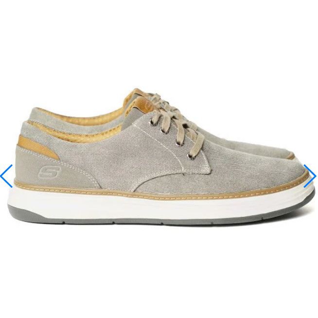 GIÀY SKECHER NAM NGOẠI CỠ, DÂY BUỘC, GHI VIỀN NÂU - GL69