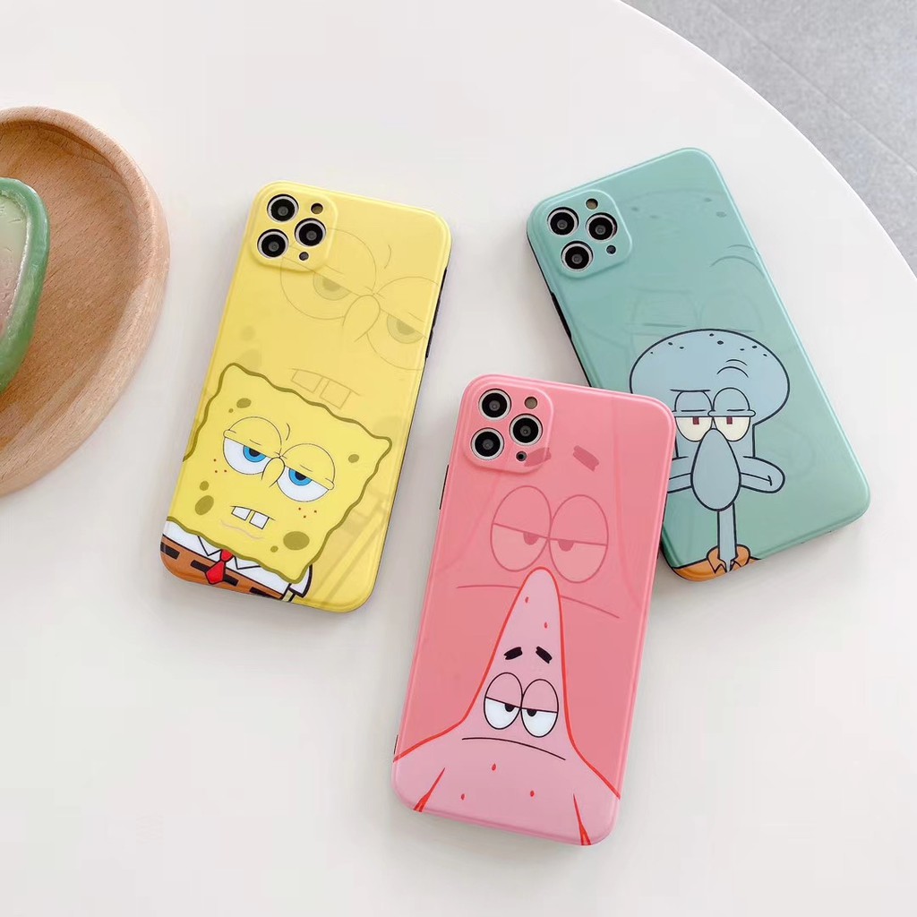 Ốp Điện Thoại In Hình Hoạt Hình Spongebob Dễ Thương Cho iPhone 7 8plus X Xr Xsmax 11 Pro Promax | BigBuy360 - bigbuy360.vn