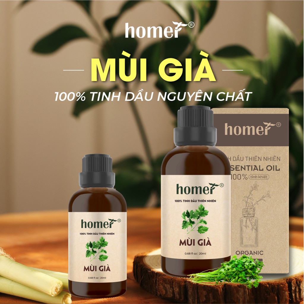 Tinh dầu Mùi Già Homer - Coriander Essential Oil -  đạt chuẩn chất lượng kiểm định