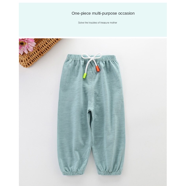 Quần Dài Nhẹ Cho Bé Trai Và Bé Gái Quần Cotton Dài Chống Muỗi Mùa Hè Cho Bé 6 tháng đến 4 tuổi