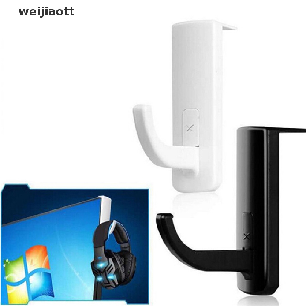 weijiaott Portable Headphone Headset Holder Hanger Wall PC Hanging Stand Hook Useful Tools WT