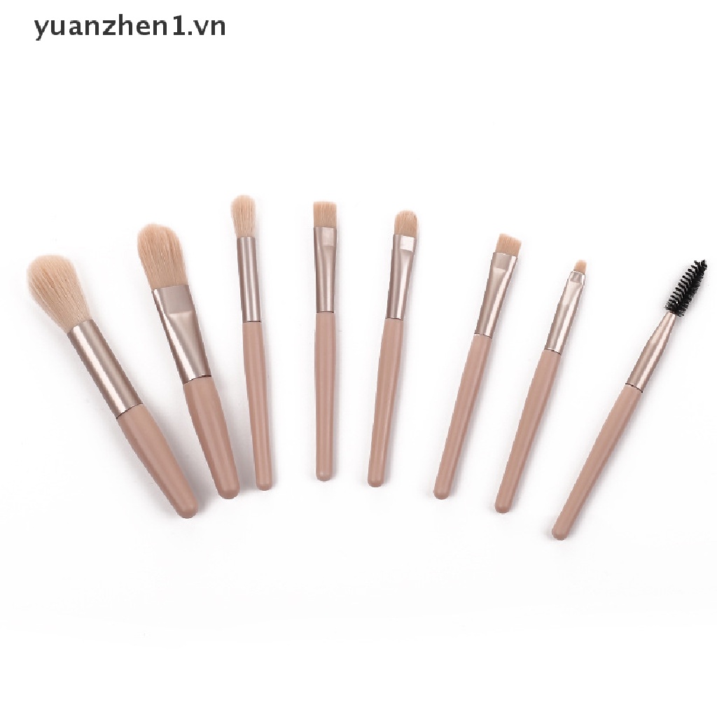[Hàng Mới] Set 8 Cọ Trang Điểm Nhỏ Gọn Và Mềm Mại Tiện Dụng Khi Đi Du Lịch