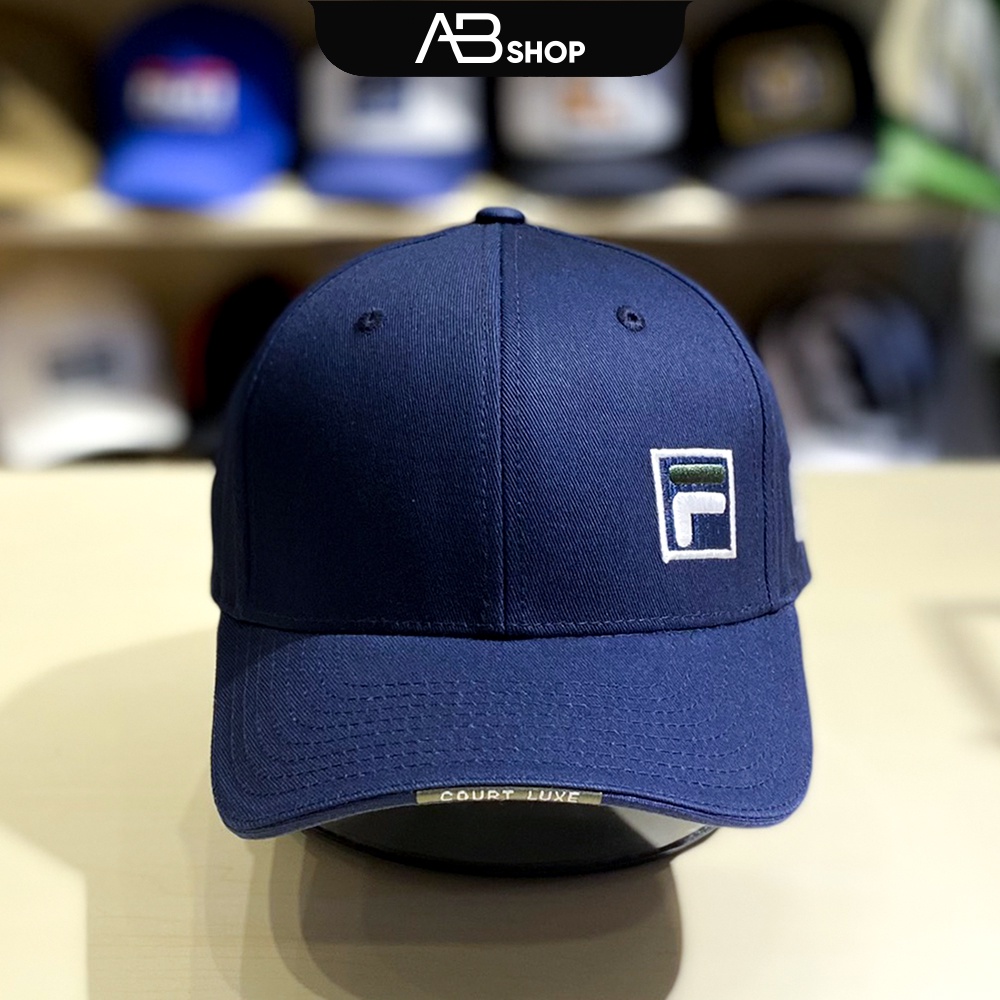 Mũ Lưỡi Trai FILA Cao Cấp 4 Màu Đen Đỏ Navy Trắng Phối Logo Basic AB-30201