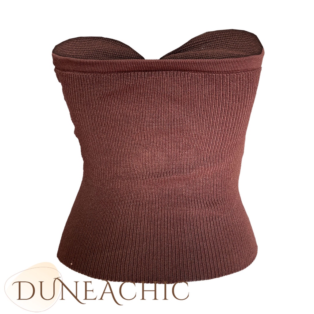 DUNEA Áo ống màu đơn giản quyến rũ cho nữ