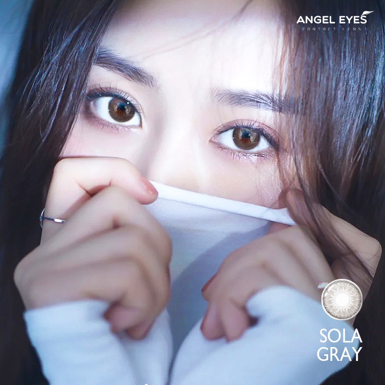 Kính áp tròng màu xám tự nhiên Angel Eyes - Sola Gray - Dia 14.2 - Power 0-6