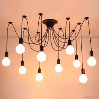Đèn thả chùm dây, đèn thả nhện 10 bóng