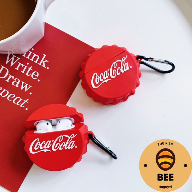 Case Airpod Vỏ Ốp Đựng Tai Nghe Airpods 1 2 Pro Nắp Chai COCA Cute Chất Liệu Silicon Chống Va Đập - BEE SHOP