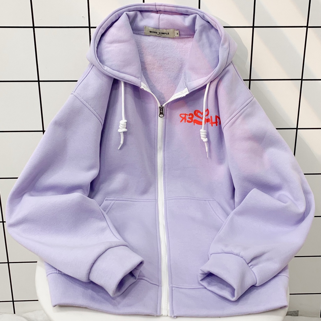 Áo Khoác Hoodie Form Rộng Phối Zip Unisex SISI Vải Nỉ Bông - Tuni Store