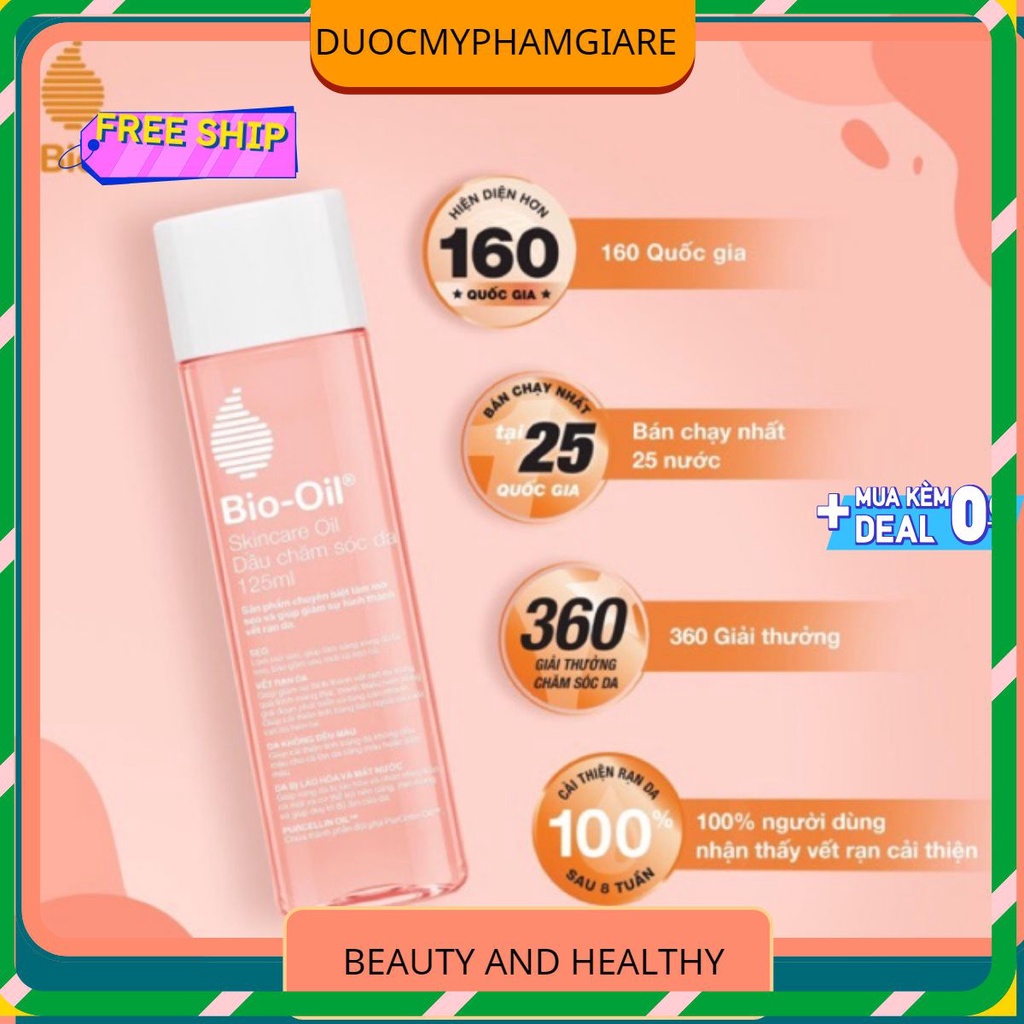 BIO OIL 25ML/60ML/125ML/200ML GIÚP MỜ SẸO, GIẢM RẠN DA, CHỐNG LÃO HOÁ DA,LÀM ĐỀU MÀU DA, BÁN CHẠY TẠI ÚC,PHÁP,MỸ , NHẬT