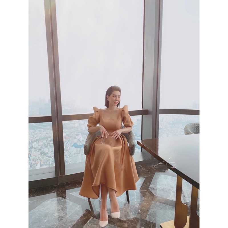 ĐẦM MIDI TAY LỠ 4 MÀU