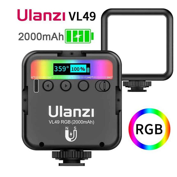 Đèn led video VL49 RGB Ulanzi tặng kèm đèn led mini cổng USB