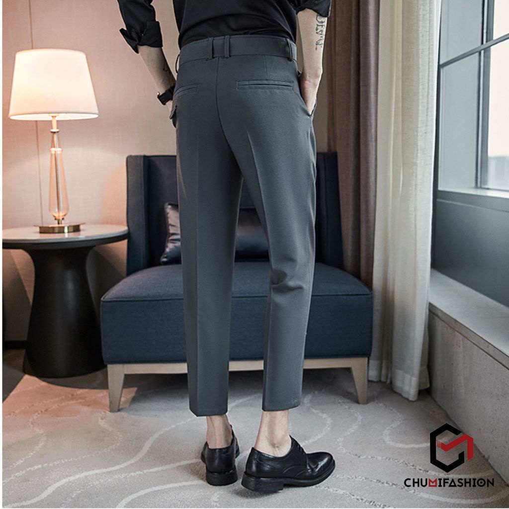 quần tây nam chumi quần âu nam cao cấp tôn dáng phong cách hàn quốc không nhăn không bai xù QD334