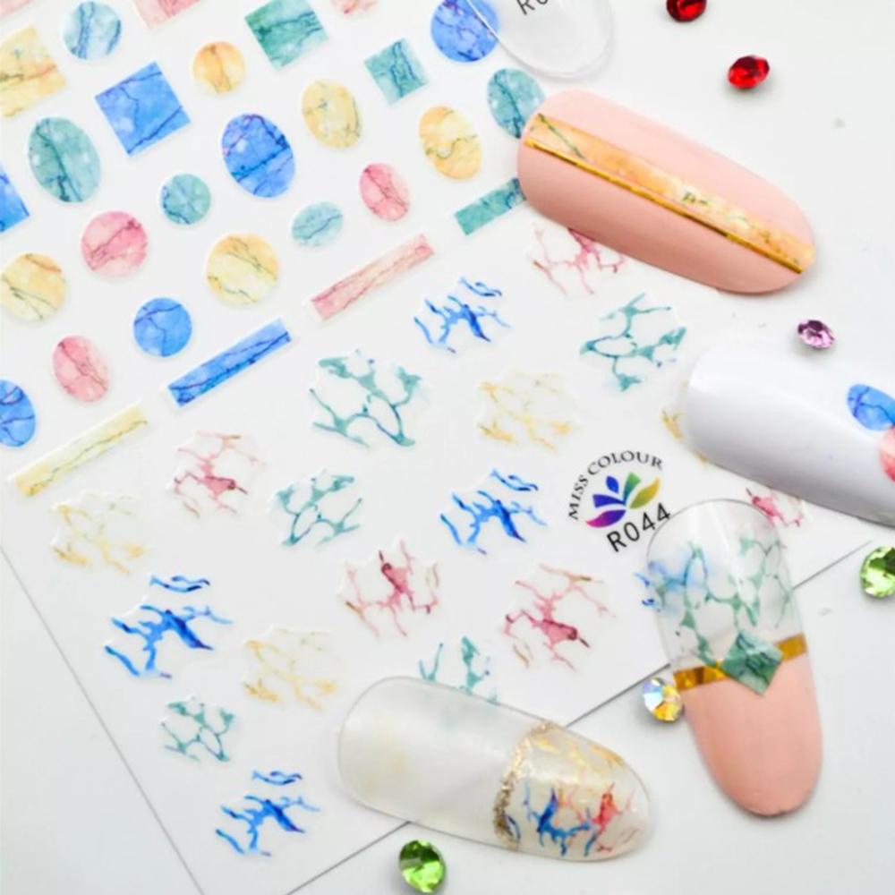 Keo Dán Trang Trí Móng Tay 3D Nhiều Màu Tự Dính DIY