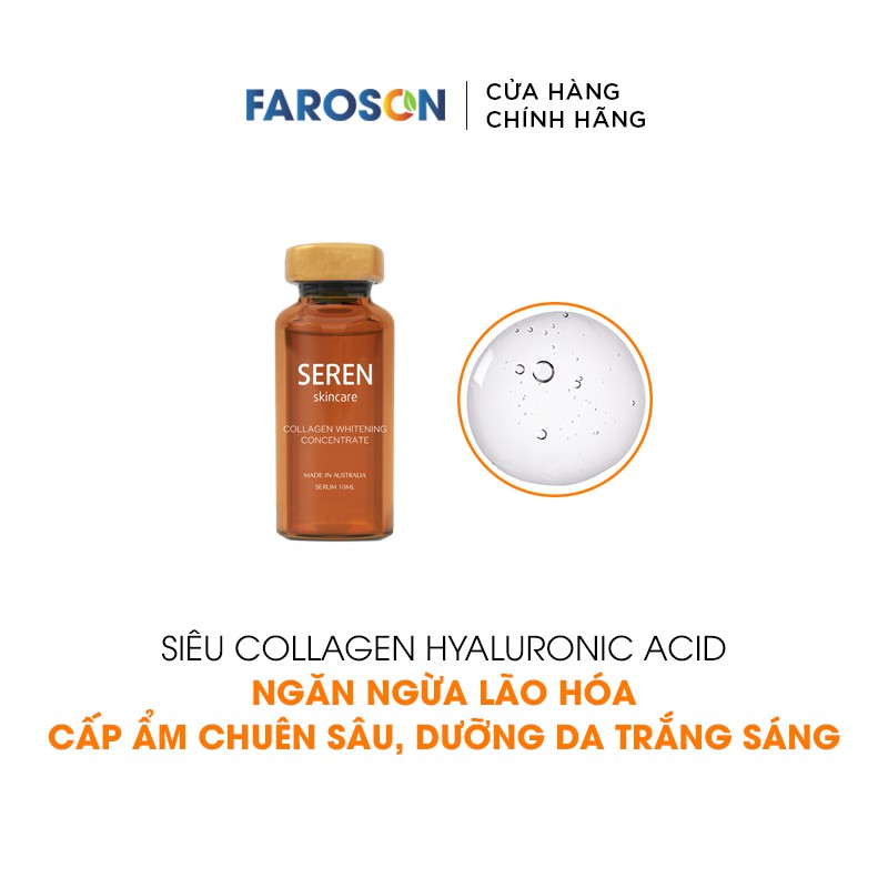 Serum dưỡng da căng bóng Seren  Collagen Whitening Concentrate Úc 10ml