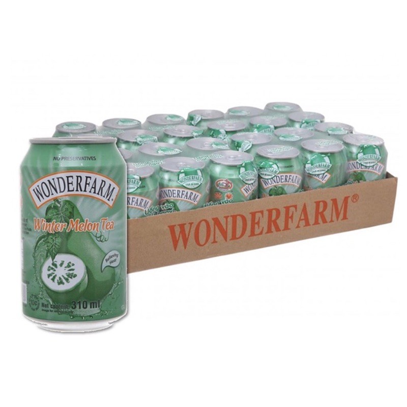 Thùng 24 Lon Trà Bí Đào Wonderfarm 310ml