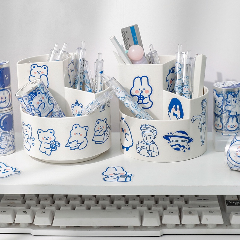 Set 40 miếng dán hình động vật dễ thương trang trí sổ tay DIY