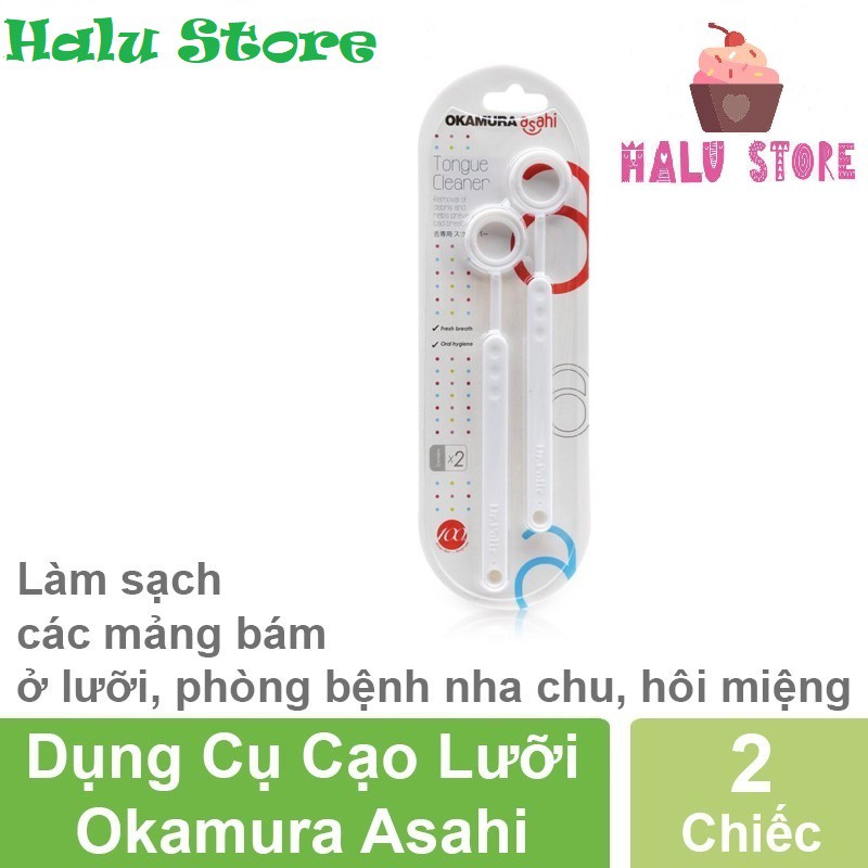 Dụng cụ cạo lưỡi Asahi (Vỉ 2 cây) - Nhật Bản