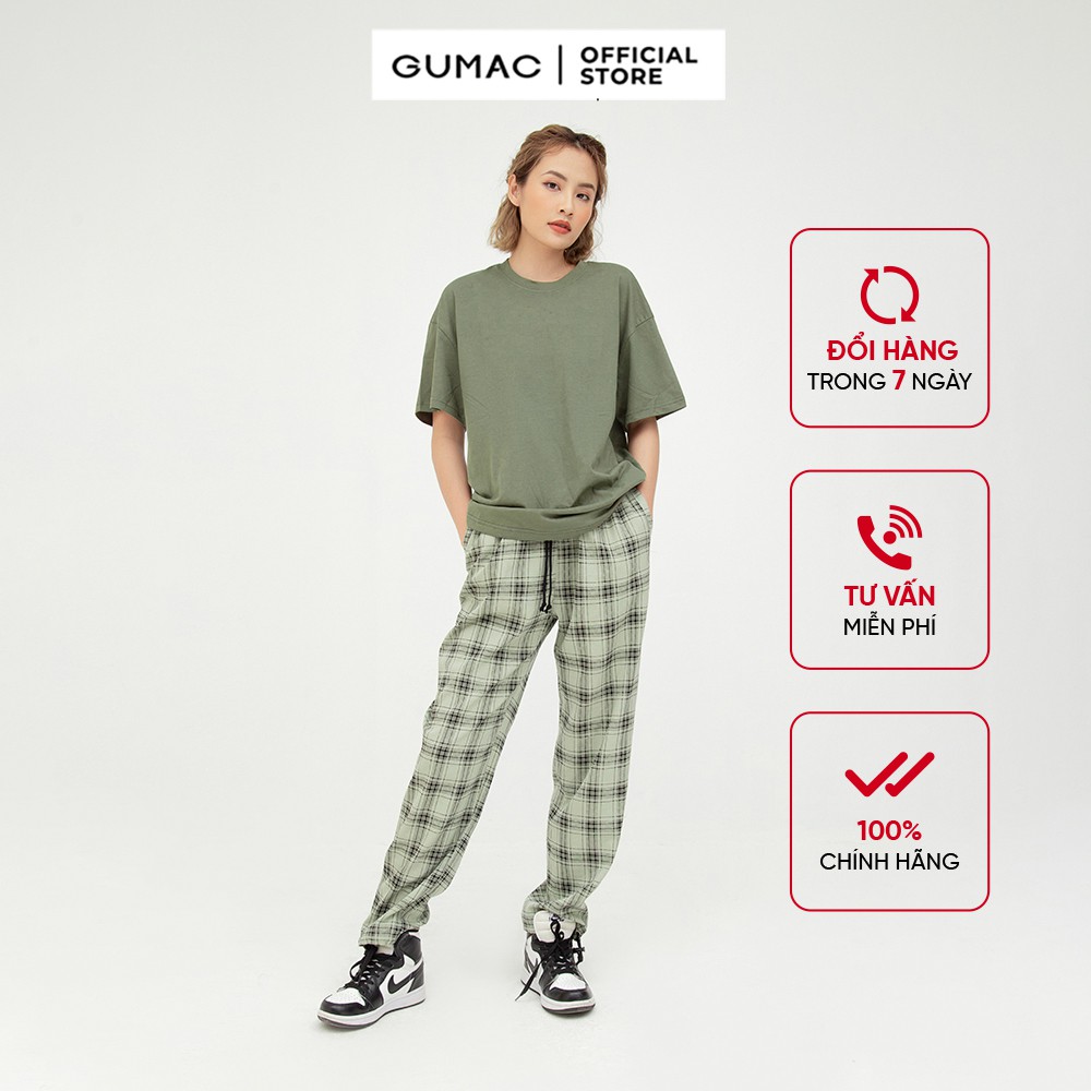 [Mã WABRGM11 giảm 10% đơn 250K] Áo thun unisex in chữ GUMAC phom rộng nhiều màu ATB564 | BigBuy360 - bigbuy360.vn