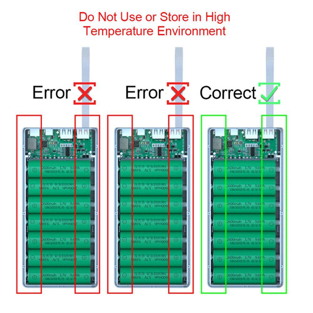 Giá Đỡ Pin Sạc Dự Phòng 21 X 18650 Hai Cổng USB Màn Hình LCD
