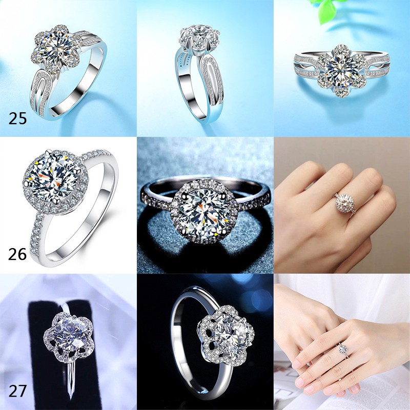 Nhẫn Mạ Bạc 925 49 Kiểu Dáng Sang Trọng