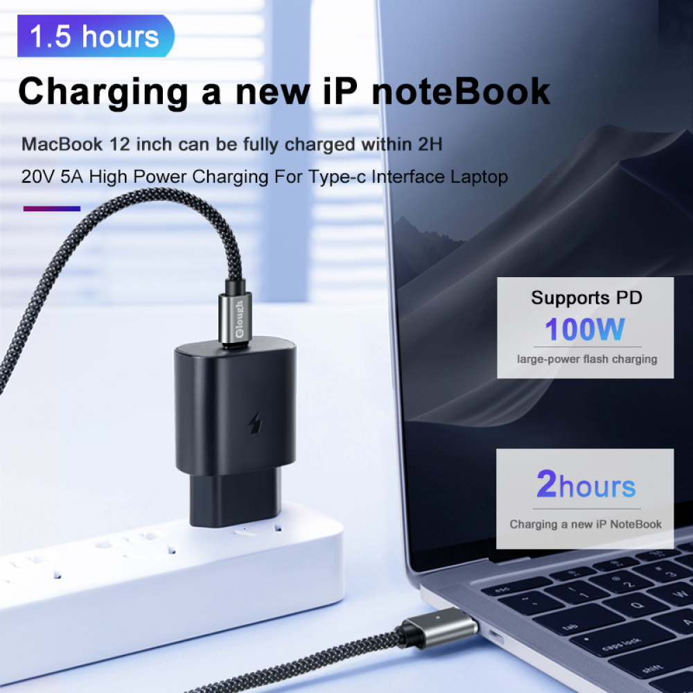 Cáp Sạc Elough Cho Huawei Usb Type C 5a 100w Pd