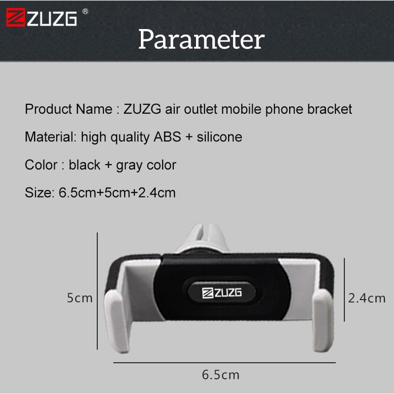 Kẹp điện thoại ô tô ZUZG quay 360 độ đa năng tiện lợi Z2 - Hàng chính hãng
