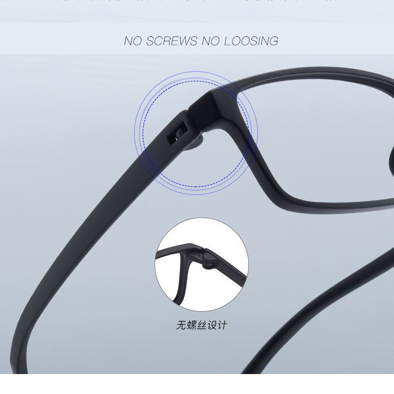 Gọng Kính Siêu Nhẹ HEVIA TR90 PT041 Thoải Mái Dành Cho Nam