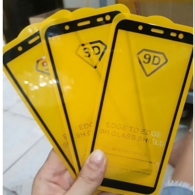 Dán kính cường lực SamSung Galaxy J6 2018 full 9D tràn màn hình phủ màu