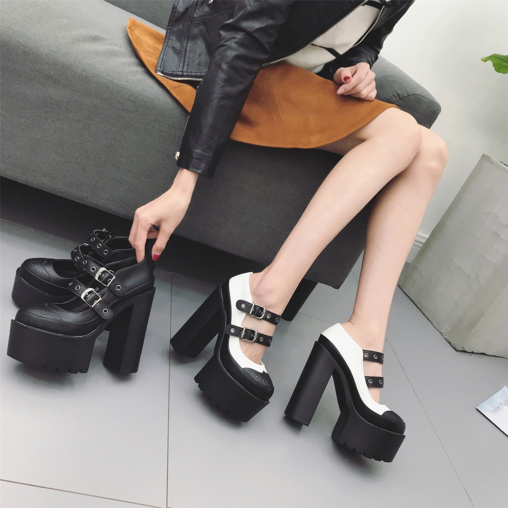 giày cao gót nữ 15cm màu đen