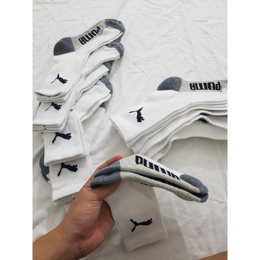 Tất thể thao Puma Cao cổ White WTK023