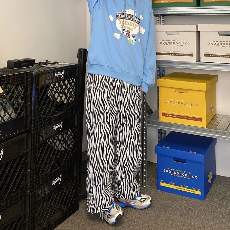 Quần Dài Ống Rộng Họa Tiết Ngựa Vằn Cho Nữ | BigBuy360 - bigbuy360.vn