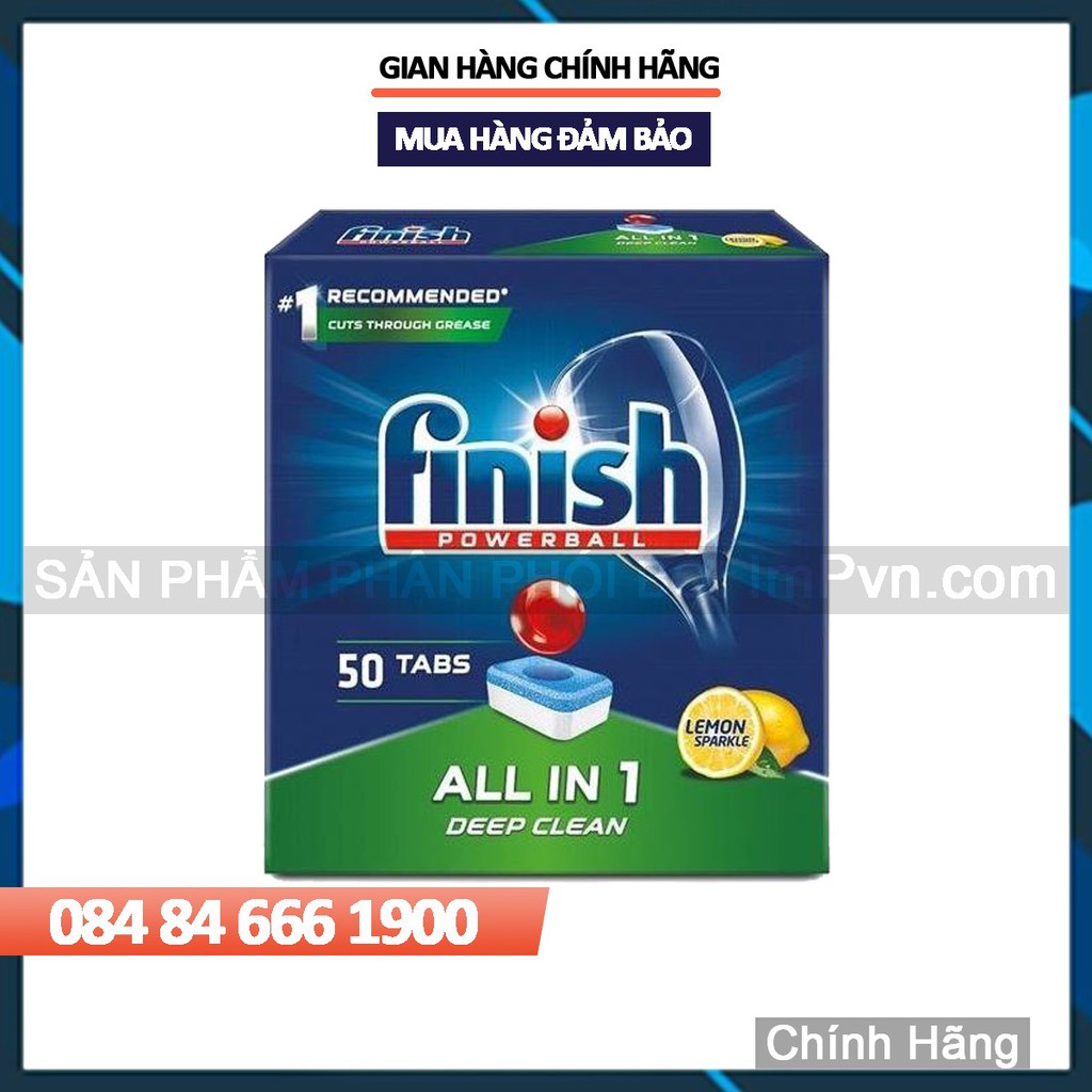 Viên rửa bát Finish All in One 50 viên (52 viên)