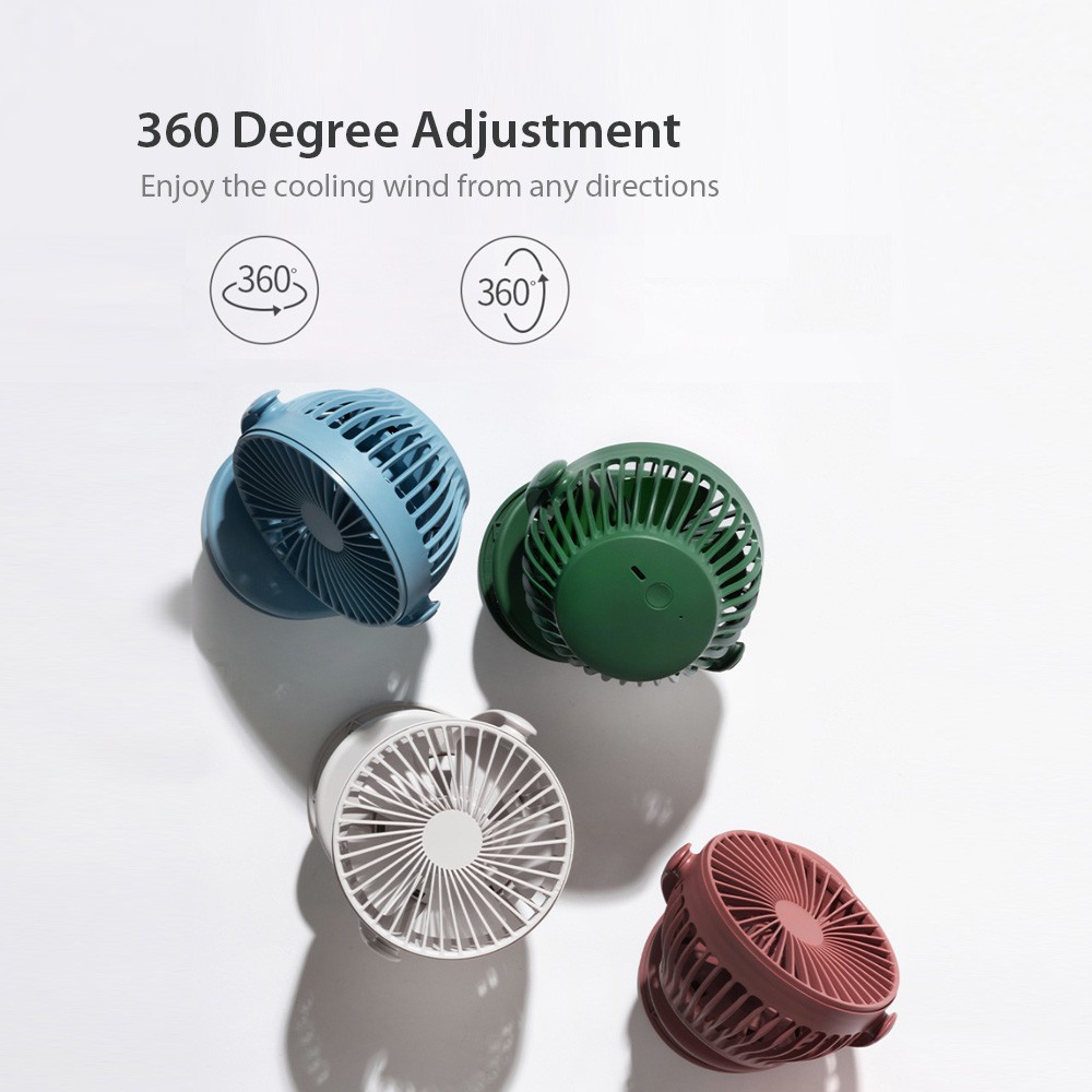Quạt tích điện Xiaomi Solove F3 xoay 360 độ kẹp bàn