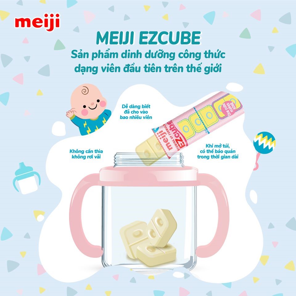 Meiji Nhật Sữa Bột Meji EZ Cube Dạng Thanh Tách Lẻ Cho Bé 0 1