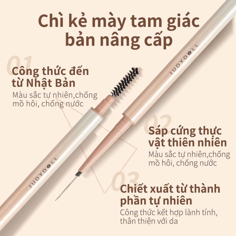 Chì kẻ mày JUDYDOLL đầu chì hình tam giác chống thấm nước 0.07g nhiều màu tùy chọn cao cấp